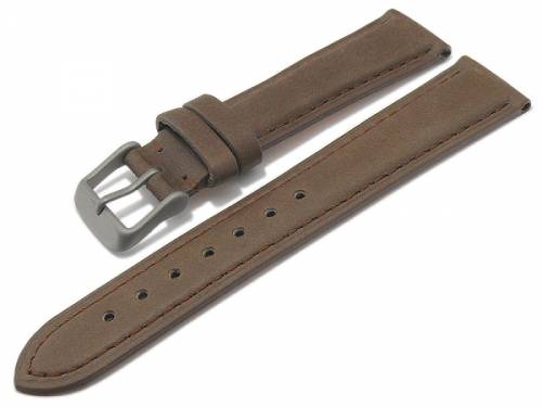 Uhrenband -Sambava- 16mm dunkelbraun Leder mit Titanschlie�e von Meyhofer optional mit Easy-Click (Schlie�e 16 mm) - Bild vergr��ern 