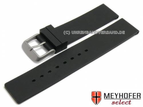 Uhrenarmband -Lichtenfels- 16mm schwarz Silikon Titanschliee von MEYHOFER (Schlieenansto 16 mm) - Bild vergrern 