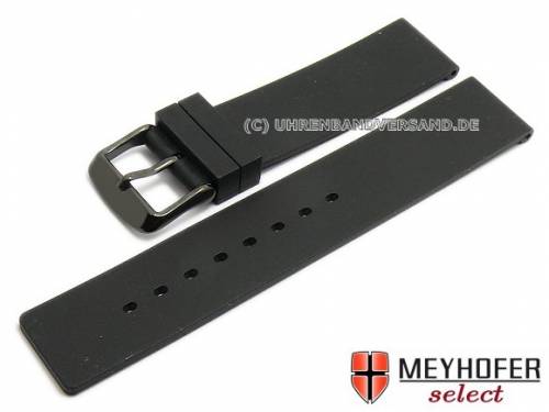 Uhrenarmband -Merseburg- 16mm schwarz Silikon Schlie�e schwarz von MEYHOFER (Schlie�enansto� 16 mm) - Bild vergr��ern 