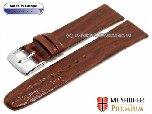 Uhrenarmband -Lemberg- 20mm rotbraun Leder genarbt seidenmatt von MEYHOFER (Schlie�enansto� 18 mm) - Bild vergr��ern 