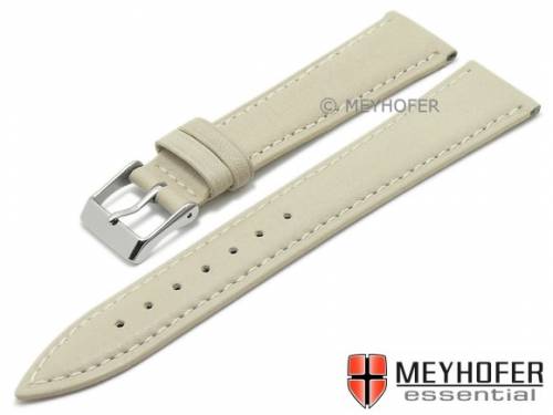 Uhrenarmband -Yankton- 16mm beige Leder genarbt abgen�ht von MEYHOFER (Schlie�enansto� 14 mm) - Bild vergr��ern 