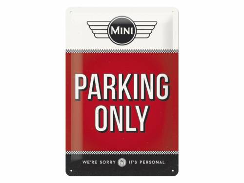 Deko-Blechschild / Retro-Reklameschild -Mini - Parking Only Red- wei�/rot 30 x 20cm von Nostalgic-Art - Bild vergr��ern 