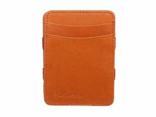Geldb�rse klein/Magic Coin Wallet aus Leder orange mit RFID Schutz - Bild vergr��ern 