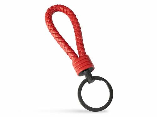 Schl�sselanh�nger/Organizer -Strong- Leder rot 1 Schl�sselring schwarz & 3 kleine Schl�sselringe von SERASAR - Bild vergr��ern 