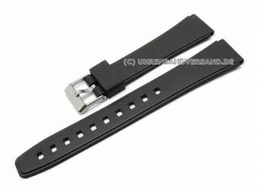 Uhrenarmband 17mm schwarz PVC glatt matt (Schlie�enansto� 16 mm) - Bild vergr��ern 