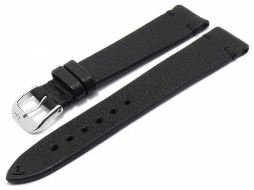 BIO-Leder: Uhrenarmband -Mittenwald- 22mm schwarz genarbt rustikale Optik abgen�ht von RIOS (Schlie�enansto� 18 mm) - Bild vergr��ern 