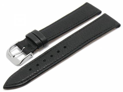 BIO-Leder: Uhrenarmband XL -Waging- 20mm schwarz genarbt abgenht von RIOS (Schlieenansto 18 mm) - Bild vergrern 