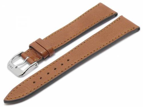 BIO-Leder: Uhrenarmband -Peiting- 20mm hellbraun genarbt matt abgenht von RIOS (Schlieenansto 16 mm) - Bild vergrern 