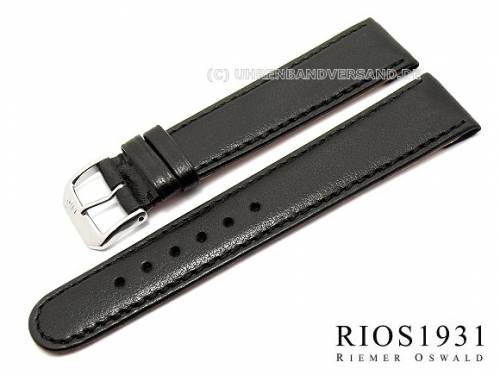 Uhrenarmband -Arizona Clip- 16mm fester Steg schwarz abgen�ht von RIOS (Schlie�enansto� 14 mm) - Bild vergr��ern 
