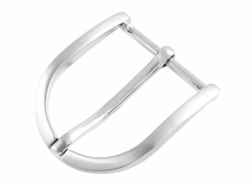 G�rtel-Dornschlie�e Metall silberfarben matt passend f�r G�rtelbreite 25 mm - Bild vergr��ern 