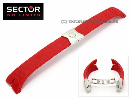 Ersatzuhrenband SECTOR Silikon rot f�r R3251101645 - Bild vergr��ern 