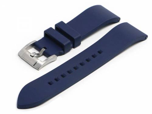 Uhrenarmband 23mm dunkelblau Rubber FKM glatt matt mit EASY-CLICK Stegen (Schlieenansto 22 mm) - Bild vergrern 