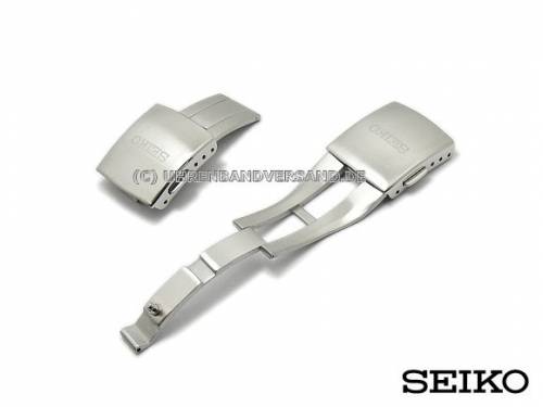 Original Ersatz-Faltschlie�e SEIKO Edelstahl teilpoliert f�r Sportura SPC001, SNJ019, SNA749 etc. - Bild vergr��ern 