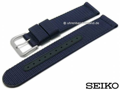 Uhrenband Original Ersatzband SEIKO 22mm dunkelblau Nylon/Textil f�r SNZG11K1 etc. - Bild vergr��ern 