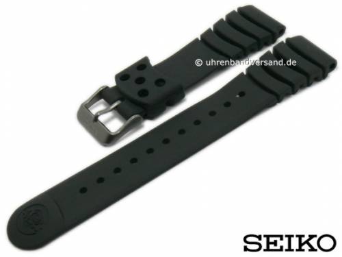 Ersatz-Uhrenband SEIKO 20mm schwarz Silikon Taucherband-Style fr SKA579P2, SKA427P2 etc. - Bild vergrern 