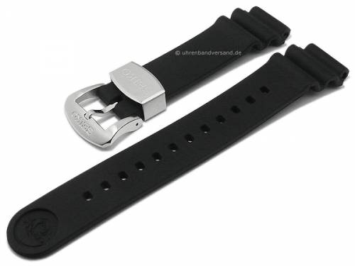 Ersatz-Uhrenband SEIKO 20mm schwarz Rubber Taucher-Look fr SBDY035 etc. - Bild vergrern 