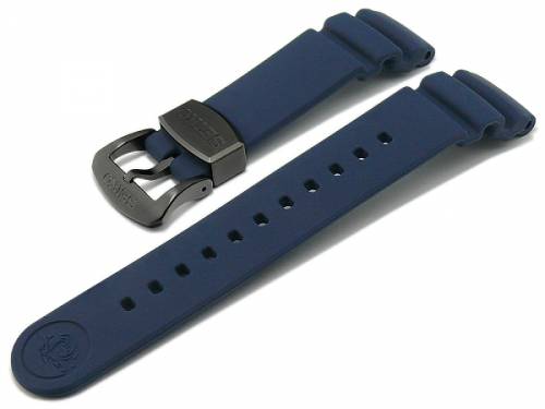 Ersatzband SEIKO 20mm Silikon dunkelblau fr SBDL057, SSC019P1, SSC663P1, SSC675P1, SSC701P1 etc. - Bild vergrern 