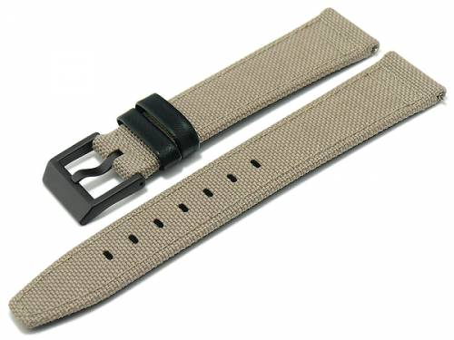 Uhrenarmband -Cordura Line- 22mm beige Cordura/Leder mit EASY-CLICK Stegen von STAILER (Schlie�enansto� 20 mm) - Bild vergr��ern 