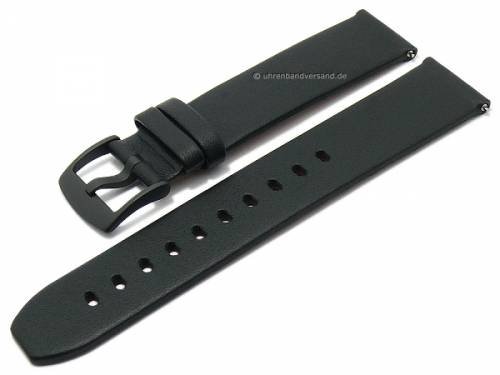 Uhrenarmband -Smart- 20mm schwarz Anilin-Leder EASY-CLICK von STAILER (Schlie�enanst. 20 mm) - Bild vergr��ern 