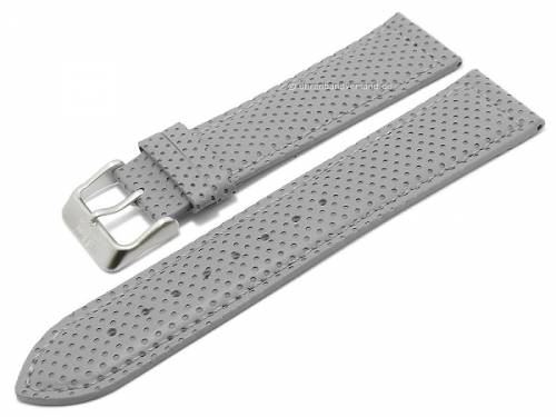 Original Ersatz-Uhrenarmband 22mm grau Leder perforiert abgenht von s.Oliver  - Bild vergrern 