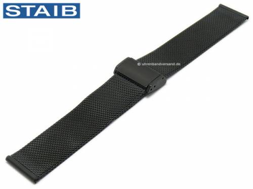 Canvas Uhrenarmband 20 Mm – Schwarz, Aus Baumwolle, Made In Germany