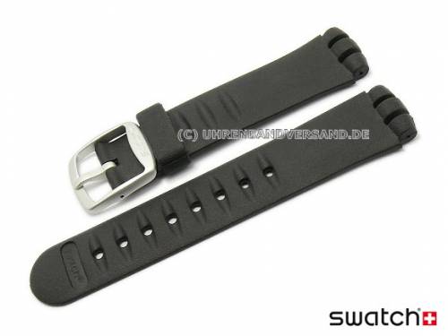 ERSATZ-Uhrenarmband Swatch -VIRTUAL WAVE I- 17mm schwarz Silikon mit Struktur - Bild vergr��ern 
