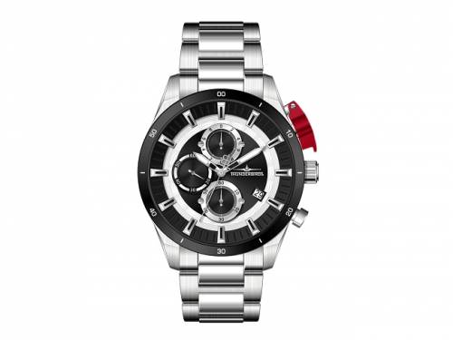 ABVERKAUF: Chronograph sportiv Edelstahl silberfarben Ziffernblatt silberfarben/schwarz von Thunderbirds (*EM*HU*) - Bild vergr��ern 
