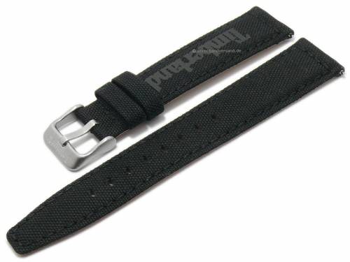 Uhrenarmband TIMBERLAND 22mm schwarz Canvas mit Schnellwechsel-Federstegen & Adapter f�r Apple 42/44 mm - Bild vergr��ern 