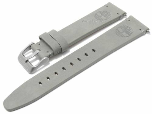 Uhrenarmband TIMBERLAND 22mm grau Leder Vintage-Look mit Schnellwechsel-Federstegen & Adapter f�r Apple 42/44 mm - Bild vergr��ern 