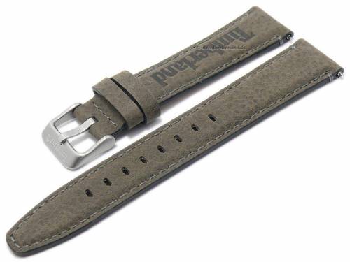 Uhrenarmband TIMBERLAND 20mm dunkelgrau Leder genarbt mit Schnellwechsel-Federstegen & Adapter f�r Apple 38/40 mm - Bild vergr��ern 