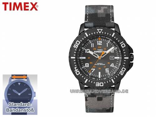 Sportliche Herrenuhr schwarz Ziffernblatt schwarz von Timex (*TM*HU*) - Bild vergr��ern 