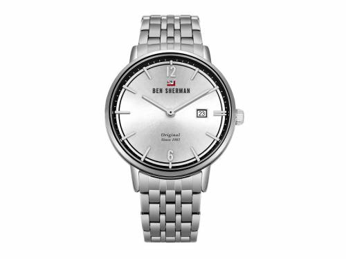 Armbanduhr Edelstahl silberfarben Ziffernblatt silberfarben Edelstahlband silberfarben von Ben Sherman (*BE*HU*) - Bild vergr��ern 