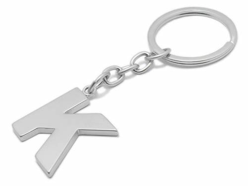 Schl�sselanh�nger/Taschenanh�nger Metall Gro�buchstabe -K- silberfarben - Bild vergr��ern 