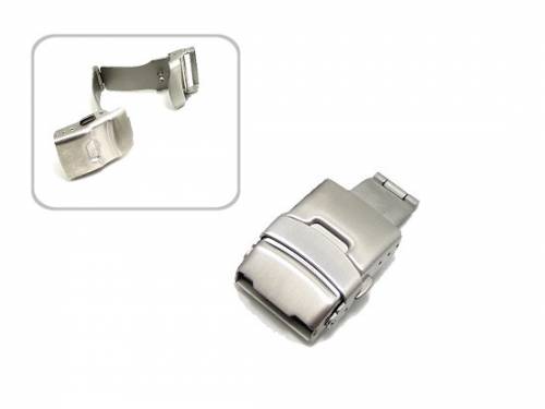 Sicherheitsfaltschlie�e (HeSFS-08) 16mm Edelstahl poliert mit Dr�ckern - Bild vergr��ern 
