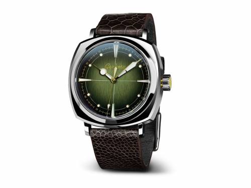 Automatik-Armbanduhr sportiv Ziffernblatt gr�n Retro-Design von Geckota (*GK*HU*) - Bild vergr��ern 