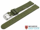 Meyhofer EASY-CLICK Uhrenarmband Albany 14mm olivgrün Leder vegetabil ohne Naht (Schließenanstoß 14 mm)