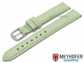Uhrenarmband Alvesta 14mm lindgrün genarbt echt Kalb von MEYHOFER (Schließenanstoß 12 mm)