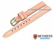 Uhrenarmband Alvesta 14mm rosa genarbt echt Kalb von MEYHOFER (Schließenanstoß 12 mm)