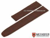 Uhrenarmband Limera 16mm dunkelbraun Leder Alligator-Prägung für Cartier Faltschließe von MEYHOFER