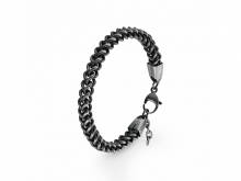 Schmuck-Armband Edelstahl anthrazit geb&uuml;rstet von S.Oliver - Bandl&auml;nge max. 22cm
