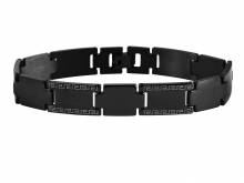 Schmuck-Armband Edelstahl massiv schwarz poliert - Bandl&auml;nge ca. 21cm