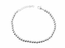 Schmuck-Armband Edelstahl silber plattiert poliert - Bandl&auml;nge ca. bis 20cm