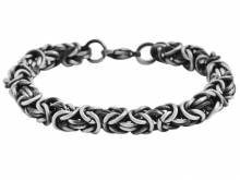 Schmuck-Armband Edelstahl massiv anthrazit - Bandl&auml;nge ca. 20cm