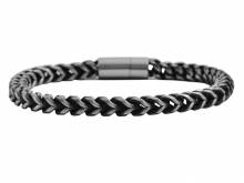 Schmuck-Armband Edelstahl massiv anthrazit - Bandl&auml;nge ca. 21cm