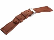 Uhrenarmband Aviator New 21mm hellbraun Leder Aviator-Look abgenäht EASY-CLICK von STAILER (Schließenanstoß 18 mm)