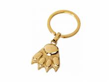 Schl&uuml;sselanh&auml;nger Edelstahl Katzenpfote goldfarben von MABRO Steel