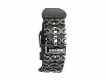 Schmuck-Armband Achilles Leder/Edelstahl schwarz von POLICE - Bandl&auml;nge ca. 21cm