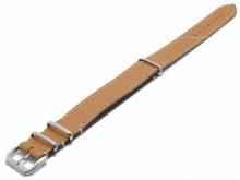ABVERKAUF: Uhrband NATO Vachetta 22mm hellbraun Leder helle Naht Durchzugsband von ATELIER FERRER CHANNEL