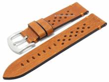 Uhrenband Monza 22mm hellbraun Antilope EASY-CLICK rustikal orange Naht ATELIER FERRER CHANNEL (Schlie&szlig;enansto&szlig; 22 mm)