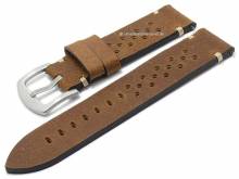 ABVERKAUF: Uhrenband Monza 24mm braun Antilope EASY-CLICK helle Naht ATELIER FERRER CHANNEL (Schlie&szlig;enansto&szlig; 24 mm)